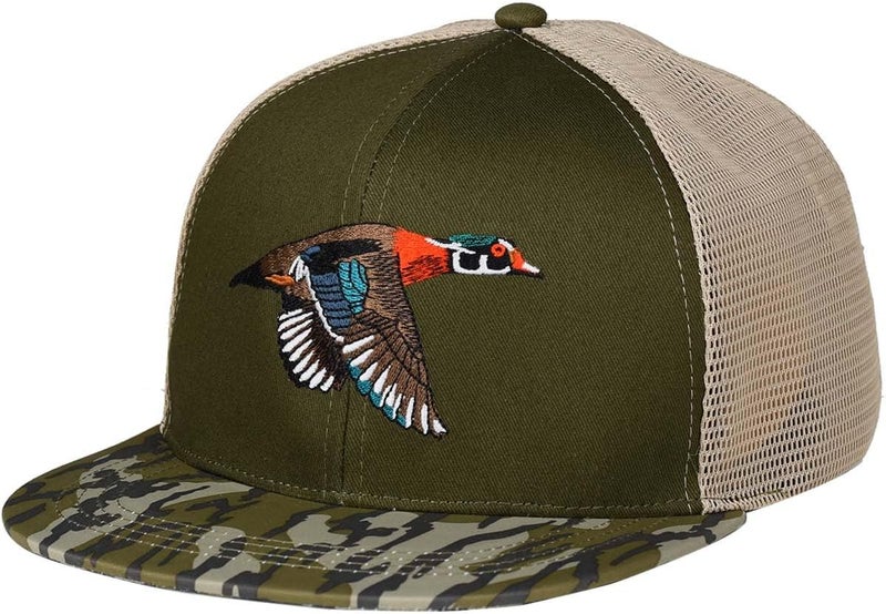 EDTREK Outdoorsman Pro Trucker Breathable Mesh Performance Cap - Flat Brim Snapback Hat - Image 1